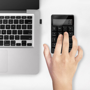 LogiLink Pavé numérique avec calculatrice, sans fil, noir