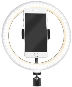 LogiLink Ring light pour smartphone, diamètre: 200 mm