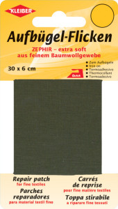 KLEIBER Patch thermocollant Zephir, 300 x 60 mm, noir