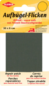KLEIBER Patch thermocollant Zephir, 300 x 60 mm, noir