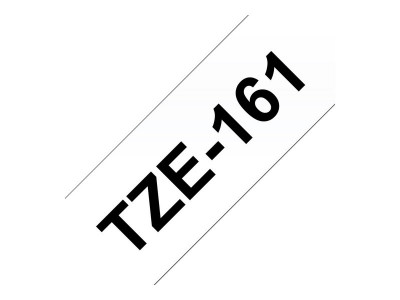 Brother : TZE161 : LAMINATED tape BLACK ON CLEAR 8
