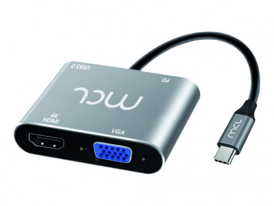 MCL Samar : DOCKING STATION TYPE C TO HDMI VGA USB3 POWERDELIVERY