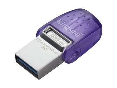 Kingston : 128GB DT MICRODUO 3C 200MB/S DUAL USB-A + USB-C