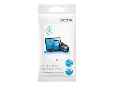 Dicota : ANTIBACTERIAL SURFACE CLEANING WIPES pack 15 PIECES