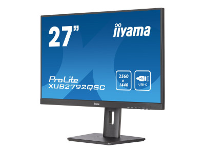 Iiyama : XUB2792QSC-B5 27IN IPS WQHD 350CD/4MS/HDMI/DP/USB-C/2USB HUB