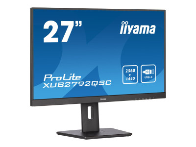 Iiyama : XUB2792QSC-B5 27IN IPS WQHD 350CD/4MS/HDMI/DP/USB-C/2USB HUB