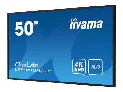 Iiyama : LE5041UHS-B1 49.5IN VA 4K UHD 350CD 3HDMI VGA USB 18:7 LANDSCP