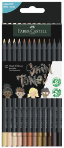 FABER-CASTELL Crayon de couleur triangulaire Black Edition