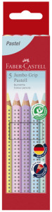 FABER-CASTELL Crayon de couleur triangulaire Jumbo GRIP