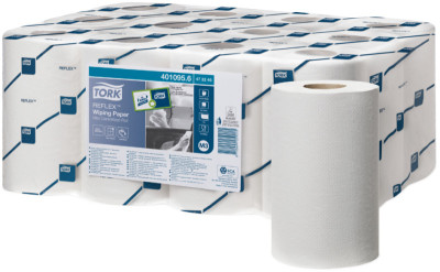 TORK Reflex Rouleau de papier d'essuyage multi-usage, blanc