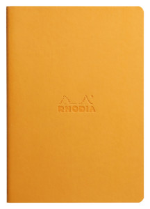 RHODIA Carnet piqûre textile RHODIARAMA, A5, ligné, chocolat