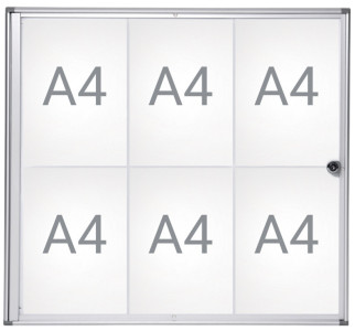 MAUL Vitrine d'affichage MAULextraslim, 6 x A4, aluminium
