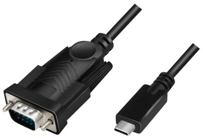 LogiLink Câble adaptateur USB-C - RS232, 1,2 m, noir