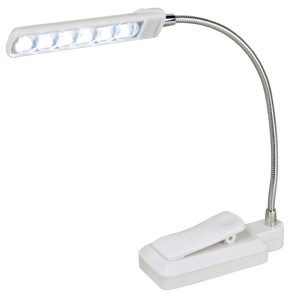 KLEIBER Mini Lampe à pince LED, à piles, blanc