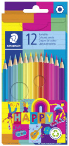 STAEDTLER Crayon de couleur HAPPY, étui en carton de 12