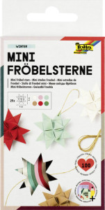 folia Bandes de papier WINTER pour mini étoiles de Froebel