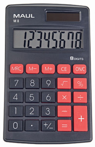 MAUL Calculatrice de poche M 8, 8 chiffres, rose