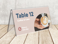 EUROPEL Porte-nom de table, 150 x 70 mm, en forme de toit EUROPEL Porte-nom de table, 150 x 70 mm, en forme de toit