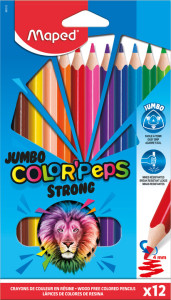 Maped Crayon de couleur triangulaire JUMBO COLOR'PEPS STRONG