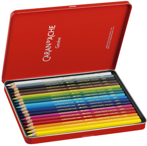 CARAN D'ACHE Crayons de couleur SUPRACOLOR, étui métal de 40