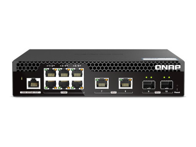Qnap : 6 P 2.5GBPS 2 P 10GBE SFP+ 2X 10GBE RJ45 WEBMANAGED SWITCH