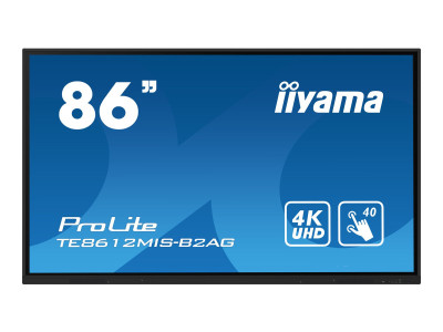 Iiyama : TE8612MIS-B2AG 85.6IN PTOUCH-IR VA 4K UHD/3HDMI/VGA/USB-C/24:7