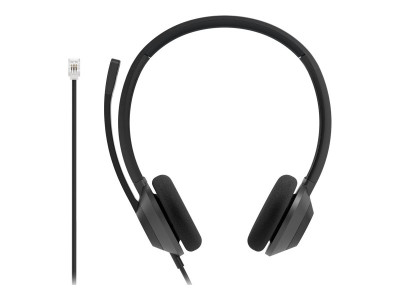 Cisco : HEADSET 322 WIRED DUAL ON-EAR CARBON BLACK RJ9