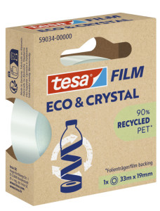 tesa Film ruban adhésif ECO & CRYSTAL, 19 mm x 10 m