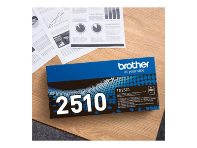 Brother : TN2510 BLACK TONER CARTRIDGE. ISO YIELD UP TO 1200 PAGES. (ORD