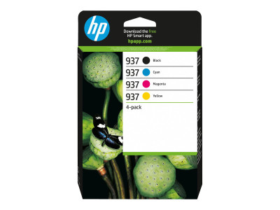 HP : 937 CMYK 4-pack cartouche d'encre