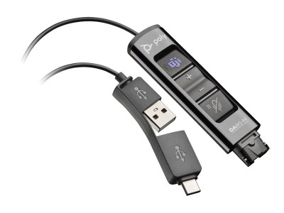 Poly : DA85-M TEAMS CERTIFIED USB TO QD SMART DIGITAL HEADSET ADAPTOR