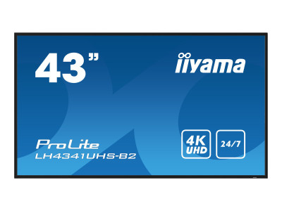 Iiyama : 43IN IPS PANEL 4K UHD 3840X2160 8MS 500 CD/M 1200:1 24/7 SPEAKER