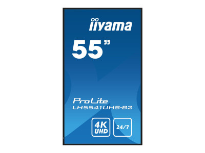 Iiyama : 55IN IPS PANEL 4K UHD 3840X2160 8MS 500CD/M 1200:1 24/7 SPEAKERS