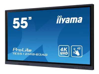 Iiyama : 55IN ANTI-GLARE IPS PANEL 40 POINTS 4K UHD 3840X2160 8MS 400C