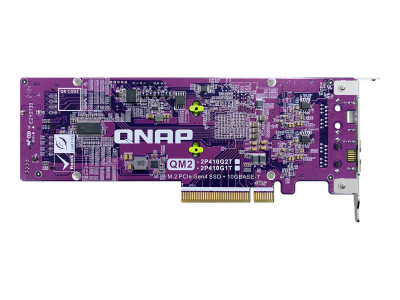 Qnap : 2XPCIE 2280M.2 SSD PCIEGEN4X8 1 X AQC113C 10GBE NBASE-T PORT