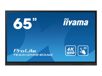 Iiyama : 65IN ANTI-GLARE IPS PANEL 40 POINTS 3840X2160 8MS 400CD/M2 12