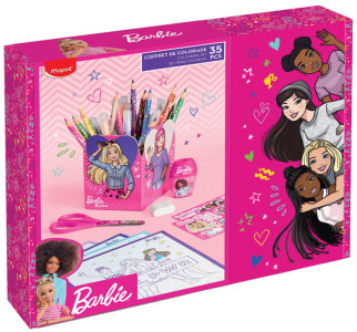 Maped Kit de dessin Barbie, 35 pièces, dans boîte cadeau