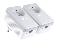 TP-Link TL-PA4015PKIT - Kit d'adaptation pour courant porteur HomePlug AV (HPAV) - Branchement mural (pack de 2) TP-Link TL-PA4015PKIT - Kit d'adaptation pour courant porteur HomePlug AV (HPAV) - Branchement mural (pack de 2)