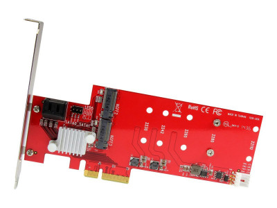 Startech : CARTE CONTROLEUR PCIE RAID 2X SSD M.2 NGFF et 2 PORTS SATA III