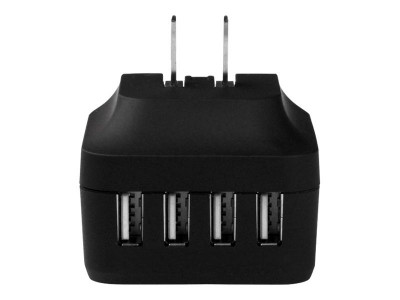 Startech : CHARGEUR MURAL USB 4 PORTS - ADAPTATEUR SECTEUR USB - NOIR