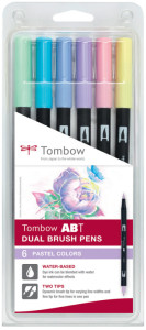 TomBOW feutres de coloriage DUAL BRUSH PEN ABT, kit de 6,