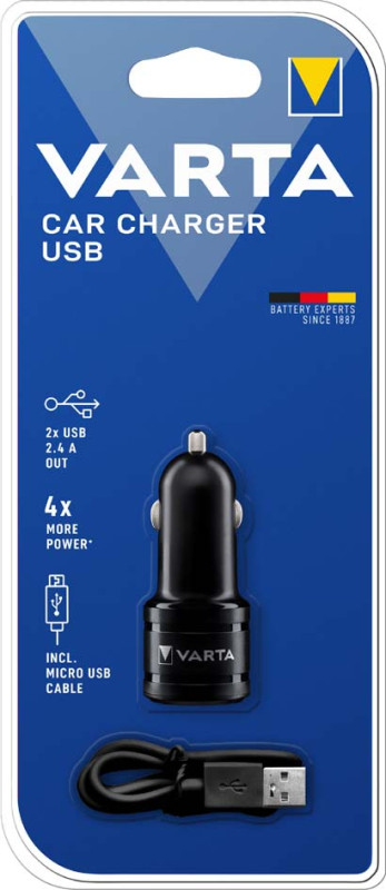 Chargeur pour voiture prise allume cigare double USB 12-24V - 2.4A