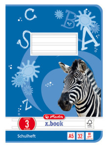 herlitz Cahier scolaire x.book, format A5, linéature 1 /