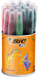 BIC KIDS Feutre Visaquarelle, boîte ronde de 18