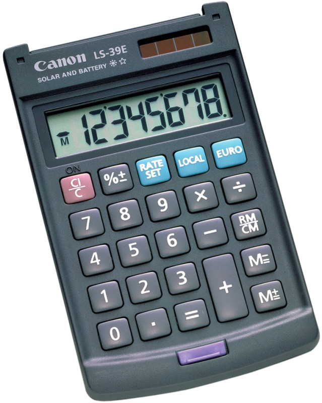 Canon Calculatrice de bureau AS-2400, alimentation solaire