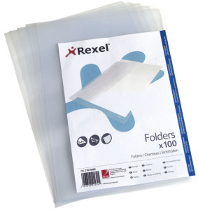 REXEL Pochettes transparentes Economic, A4, PP, grainée,