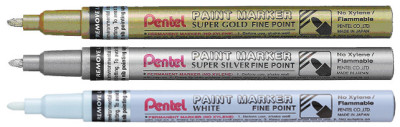 Pentel Marqueur laque PAINT MARKER MMP10, argent