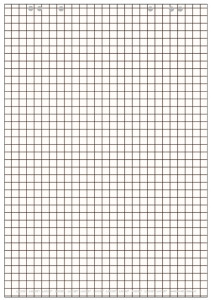 LANDRÉ bloc paperboard, 20 feuilles, en carreaux, 680 x 990