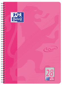 Oxford Cahier Touch, A4+, ligné, 160 pages, corail