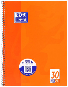 Oxford Cahier à spirale, A4+, uni, 160 pages, orange,